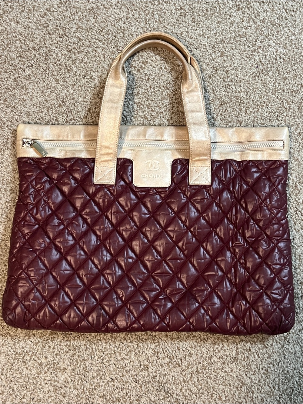 ♥️ CHANEL Coco Cocoon Burgundy Tote - Picture 1 of 17